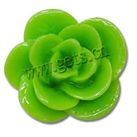 Solid Color Resin Pendants, Flower, layered Approx 2mm 