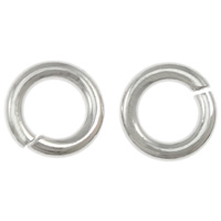 Sägeschnitt Sterling Silber Closed Sprung-Ring, 925 Sterling Silber, Kreisring, plattiert, keine, 5x5x1mm, verkauft von PC