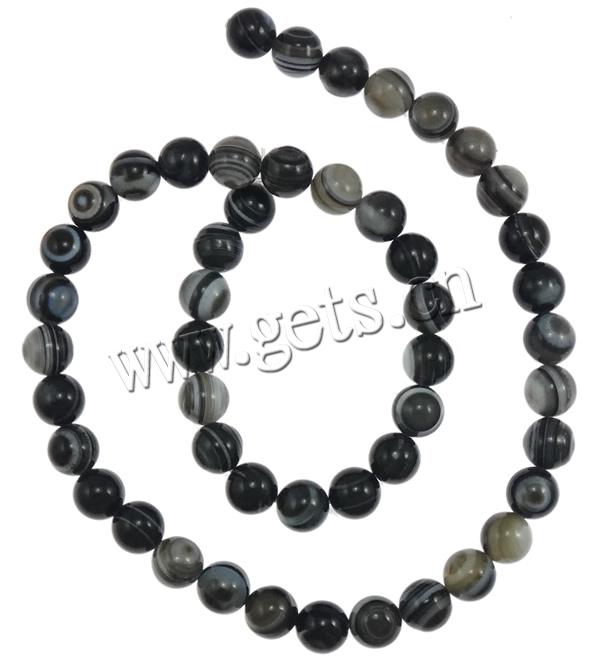 Natural Lace Agate Beads, Round, more sizes for choice, black, Grade A, Hole:Approx 1-1.5mm, Length:Approx 15.5 Inch, Sold By Strand