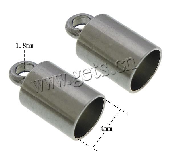 Stainless Steel End Caps, 304 Stainless Steel, plated, Customized, more colors for choice, 5x9x5mm, Hole:Approx 4mm, 1.8mm, Sold By PC
