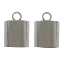 Stainless Steel End Caps, 304 Stainless Steel, plated, Customized Approx 8mm, 3mm 