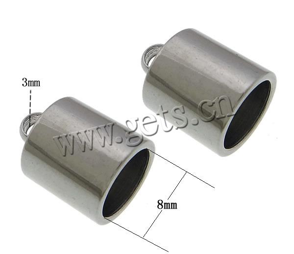 Stainless Steel End Caps, 304 Stainless Steel, plated, Customized, more colors for choice, 10x14x10mm, Hole:Approx 8mm, 3mm, Sold By PC