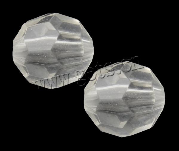 Transparent Acrylic Beads, Round, faceted, more colors for choice, Sold By Bag