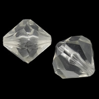 Transparent Acrylic Beads, Bicone, faceted 