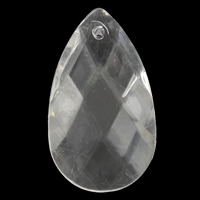 Transparent Acrylic Pendants, Teardrop, faceted Approx 2mm, Approx 