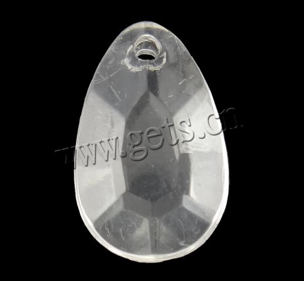 Transparent Acrylic Pendants, Teardrop, faceted, more colors for choice, Sold By Bag