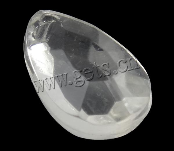 Transparent Acrylic Pendants, Teardrop, faceted, more colors for choice, Sold By Bag