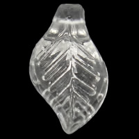 Transparent Acrylic Pendants, Leaf Approx 1mm, Approx 