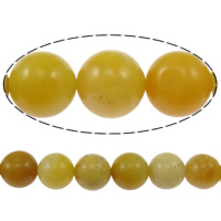 Желток камень, желтый камень, Круглая, натуральный, 10mm, длина:15 дюймовый, Приблизительно 37ПК/Strand, продается Strand