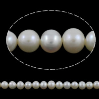 Perlas Patata Freshwater, Perlas cultivadas de agua dulce, natural, Blanco, Grado AA, 6-7mm, agujero:aproximado 0.8mm, longitud:15.5 Inch, Vendido por Sarta