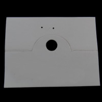 Papier Schmuckdisplay Karten, Rechteck, Kundenindividuell, weiß, 65x50mm, 1000PCs/Tasche, verkauft von Tasche