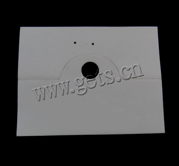 Papier Schmuckdisplay Karten, Rechteck, Kundenindividuell, weiß, 65x50mm, 1000PCs/Tasche, verkauft von Tasche