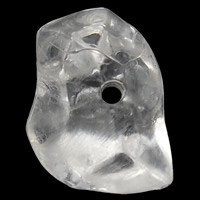 透明なアクリル・ビーズ, アクリル, ナゲット, 透明的, 無色 穴:約 2mm, 約 130パソコン/バッグ, 売り手 バッグ