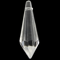Transparent Acrylic Pendants, Icicle, faceted Approx 1.5mm, Approx 