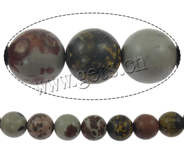 Chinese Painting Stone Bead, Round, more sizes for choice, Length:15 Inch, Sold By Strand