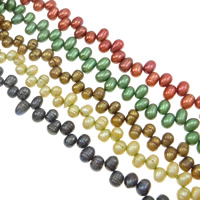 Rice Cultured Freshwater Pearl Beads, natural, top drilled, mixed colors, 7-8mm Approx 0.8mm Inch 