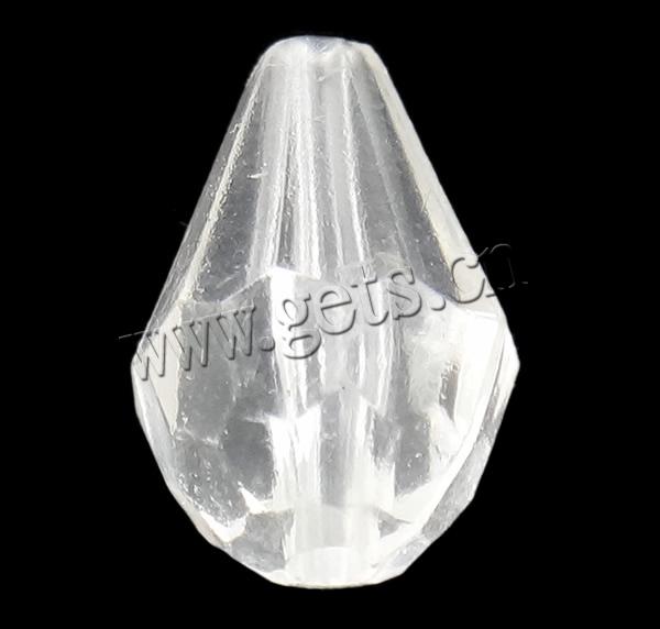 Transparent Acrylic Beads, Teardrop, faceted, more colors for choice, Sold By Bag