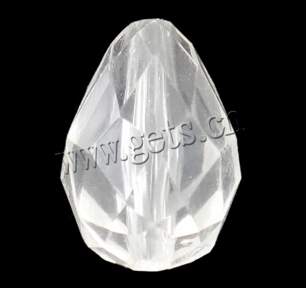 Perles acryliques transparentes, Acrylique, larme, facettes, plus de couleurs à choisir, Environ 790PC/sac, Vendu par sac