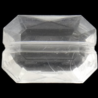 透明なアクリル・ビーズ, アクリル, 多角形, 透明的 & 切り面, 無色 穴:約 2mm, 約 330パソコン/バッグ, 売り手 バッグ