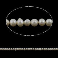 Perle comme Pommes de terre perles d'eau douce, perle d'eau douce cultivée, pomme de terre, naturel, multiple tailles pour le choix, plus de couleurs à choisir, grade A, 5-6mm Environ 0.8mm pouce, Vendu par brin