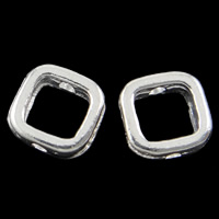 Zinc Alloy Frame Beads, Square, plated cadmium free, 8mm, Approx 