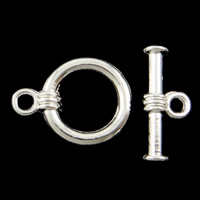 Zinc Alloy Toggle Clasp, Round, single-strand cadmium free  Approx 1.5mm 