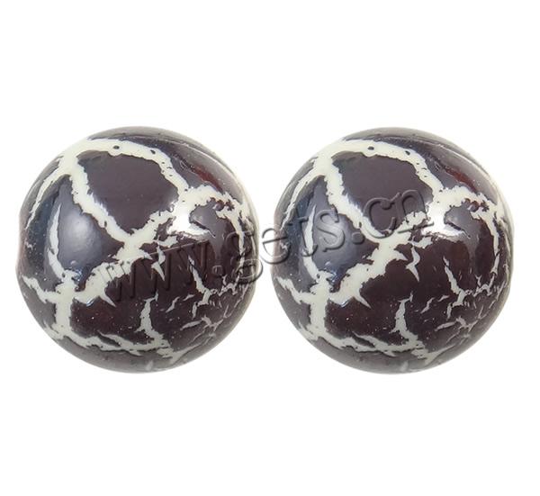 Knistern Acryl Perlen, rund, keine, Bohrung:ca. 2mm, verkauft von Tasche