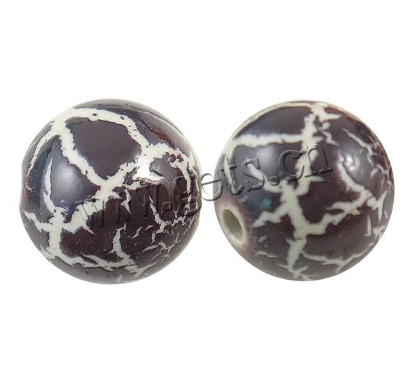 Crackle Acrylic Beads, Round, more colors for choice, Hole:Approx 2mm, Sold By Bag