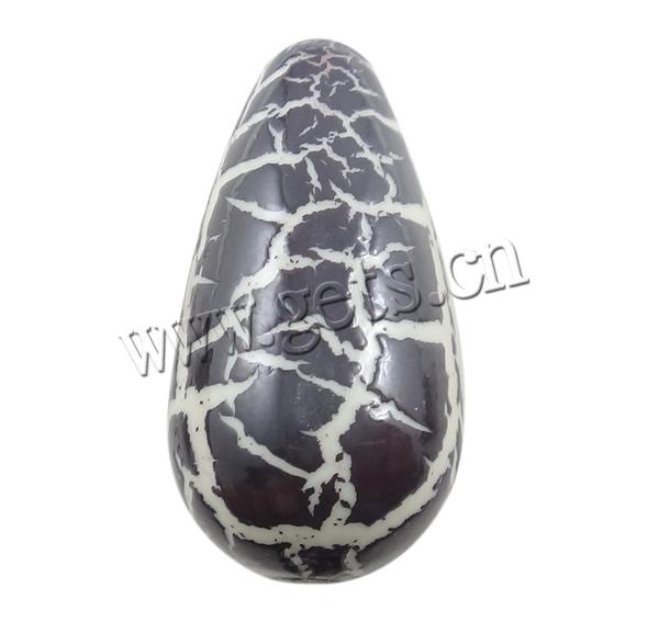 Crackle Acrylic Beads, Teardrop, more colors for choice, Hole:Approx 1mm, Sold By Bag