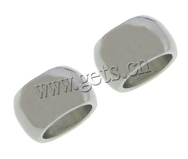 perles de curseur en acier inoxydable , couleur originale, 5x3x1mm, Trou:Environ 4x3mm, Vendu par PC
