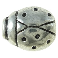 Zinklegierung Tier Perlen, Marienkäfer, plattiert, keine, 9x11x6.5mm, Bohrung:ca. 1mm, 1000PCs/Tasche, verkauft von Tasche