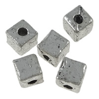 Zinc Alloy Jewelry Beads, Cube, plated Approx 1mm 