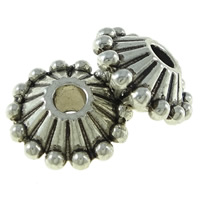 Zinc Alloy Flower Beads, Rondelle Approx 3mm, Approx 