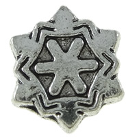 Zinc Alloy Flower Beads, Snowflake, plated Approx 1mm 