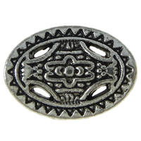Zinc Alloy Flat Beads, Oval, plated Approx 1mm, Approx 