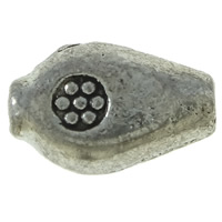 Zinc Alloy Flat Beads, Teardrop, plated, with flower pattern Approx 1.5mm 