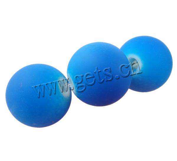 Rubberized Acrylic Beads, Round, fluorescent, more colors for choice, Hole:Approx 2-3mm, Sold By Bag