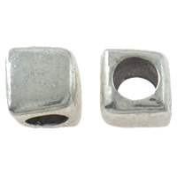 Zinc Alloy Jewelry Beads, Cube, plated 6mm Approx 3.5mm 