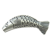 Zinc Alloy Animal Beads, Fish, plated Approx 3mm, Approx 