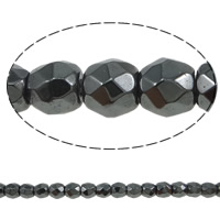 Non Magnetic Hematite Beads, Round & faceted, black, Grade A Approx 06-1.2mm Approx 16 Inch 