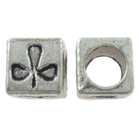 Zinc Alloy Jewelry Beads, Cube, plated 7mm Approx 5mm, Approx 