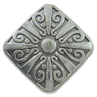 Zinc Alloy Flat Beads, Rhombus, plated Approx 2mm, Approx 