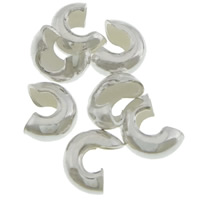 Sterling Silver Crimp Bead Cover, 925 Sterling Silver, plated 
