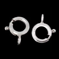Broche de anillo de primavera de plata del rey, plata de ley 925, chapado, diverso tamaño para la opción & sarta sola, más colores para la opción, 100PCs/Bolsa, Vendido por Bolsa