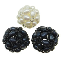 Ball Cluster Cultured Pearl Beads, perle d'eau douce cultivée, Rond, fait à la main, plus de couleurs à choisir, 16mm, Vendu par PC