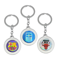 Stainless Steel Key Chain, plated, 2014 Brazil World Cup gift & epoxy gel lead & cadmium free 54mm Approx 26mm 