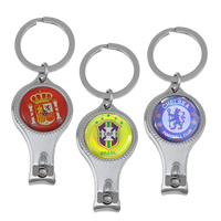 Stainless Steel Key Chain, plated, 2014 Brazil World Cup gift & epoxy gel lead & cadmium free 96mm Approx 26mm 