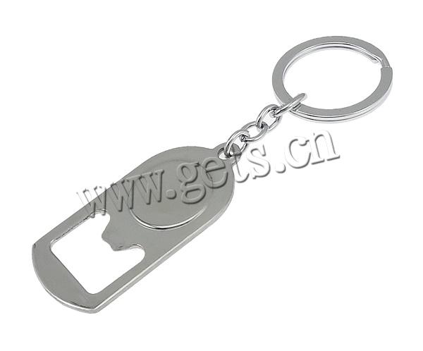 Stainless Steel Key Chain, plated, 2014 Brazil World Cup gift & different designs for choice & epoxy gel, more colors for choice, lead & cadmium free, 30x62x3mm, 115mm, Hole:Approx 26mm, Sold By PC
