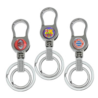 Stainless Steel Key Clasp, plated, 2014 Brazil World Cup gift & epoxy gel lead & cadmium free Approx 19mm 