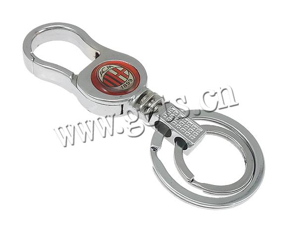 Stainless Steel Key Clasp, plated, 2014 Brazil World Cup gift & different designs for choice & epoxy gel, more colors for choice, lead & cadmium free, 35x92x10mm, Hole:Approx 19mm, Sold By PC